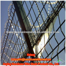 Vinyl coated Y type post low carbon steel wire airport fence